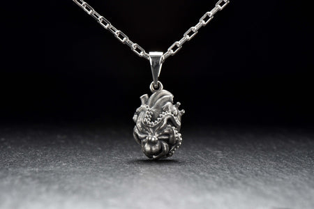 Sterling Silver Octopus Pendant, Intricate Tentacles, Oxidized Ocean Jewelry (etsy image id: 4903725973)