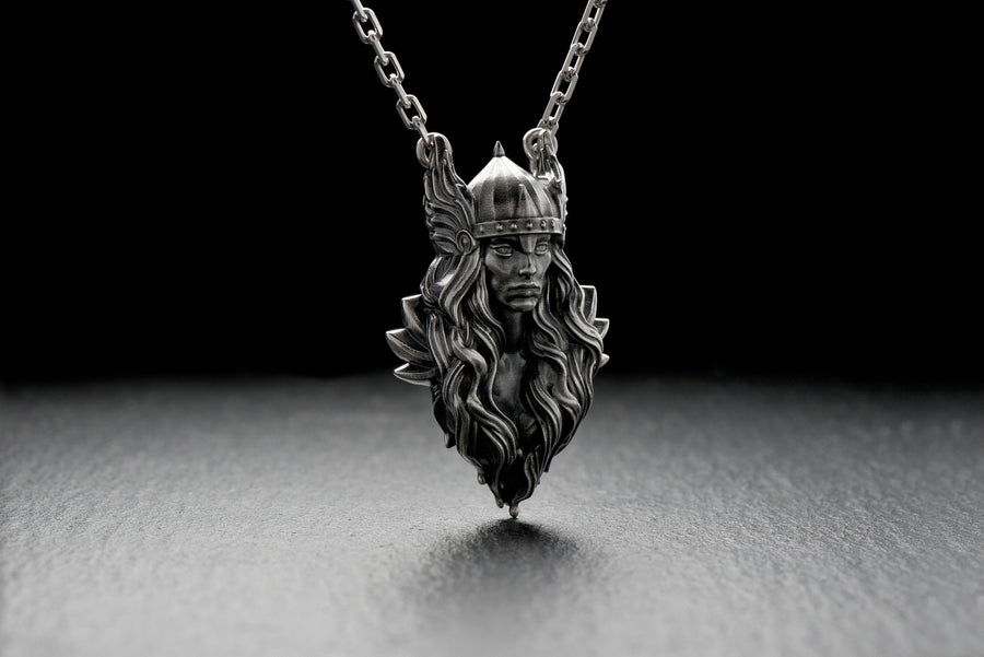 Sterling Silver Valkyrie Pendant: Norse Mythology Viking Jewelry (etsy image id: 4929866912)