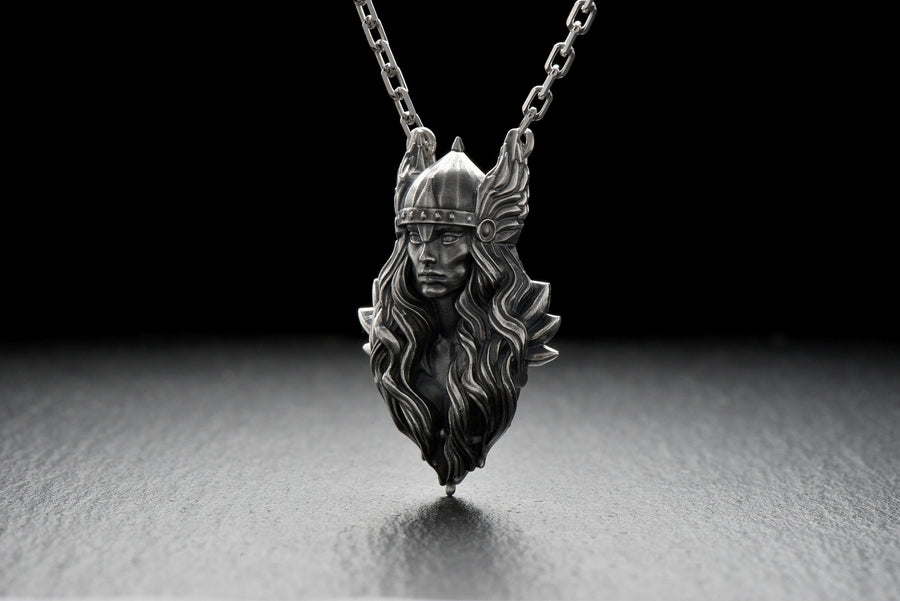 Sterling Silver Valkyrie Pendant: Norse Mythology Viking Jewelry (etsy image id: 4929866912)
