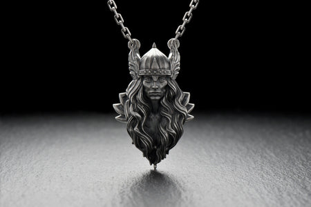 Sterling Silver Valkyrie Pendant: Norse Mythology Viking Jewelry (etsy image id: 4929866912)