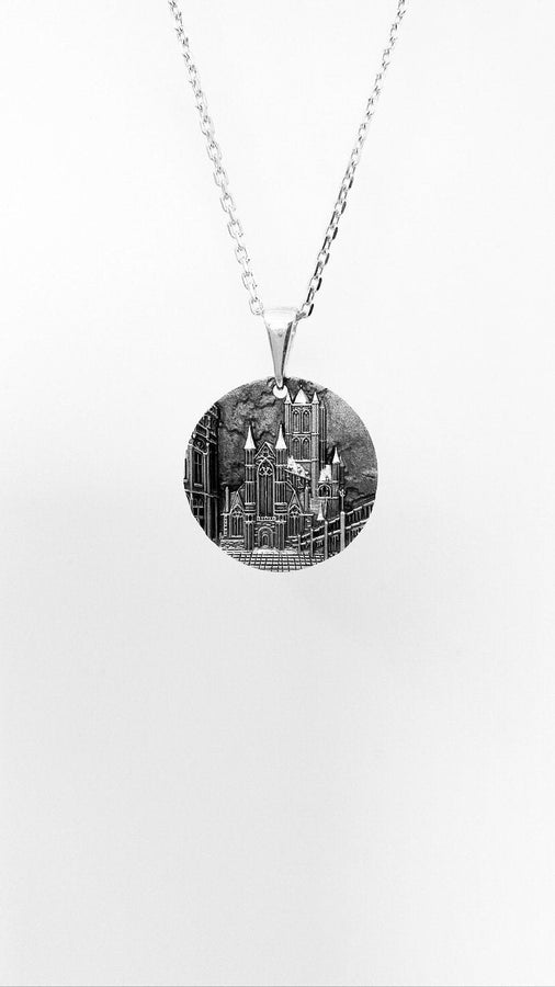 Sterling Silver Ghent Cathedral Pendant: Architect Jewelry Gift (etsy image id: 7315737692)