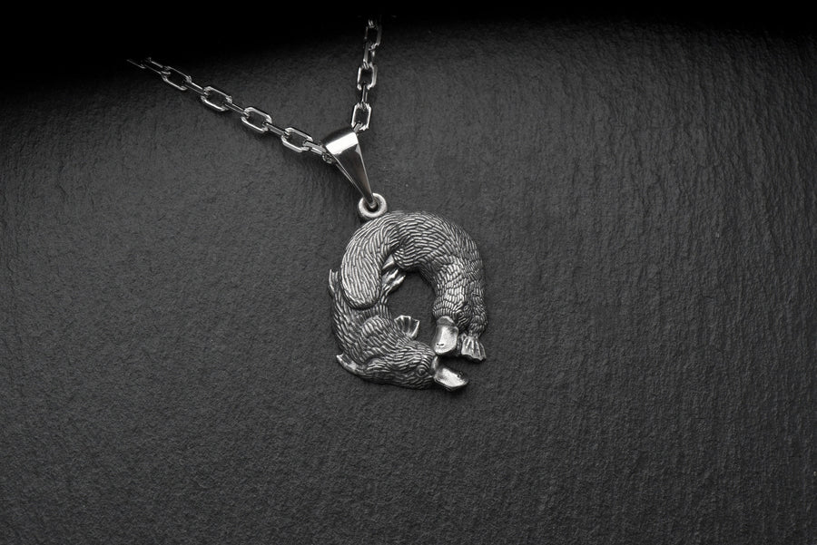 Sterling Silver Platypus Pendant: Handmade Animal Necklace (etsy image id: 7339256000)