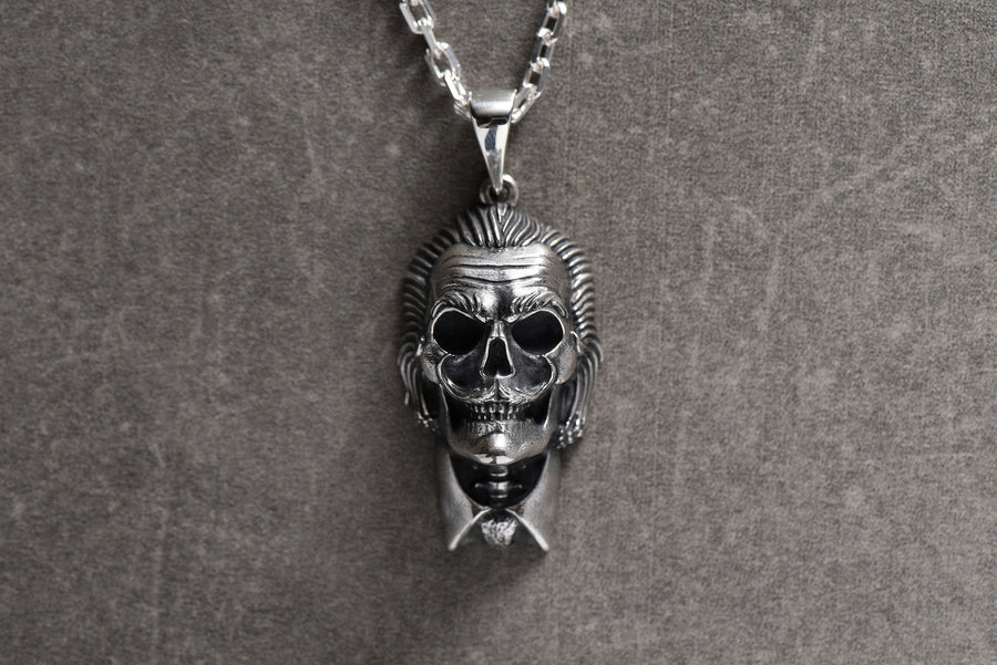 Sterling Silver Salvador Dali Skull Pendant - Handmade Art Jewelry (etsy image id: 4954073882)