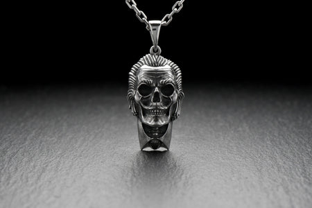 Sterling Silver Salvador Dali Skull Pendant - Handmade Art Jewelry (etsy image id: 4954073882)