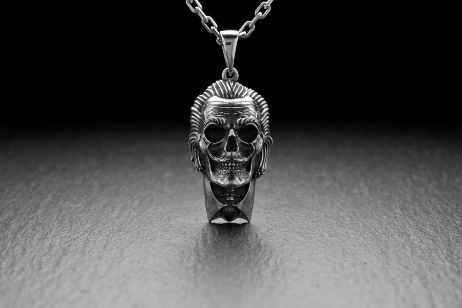 Sterling Silver Salvador Dali Skull Pendant - Handmade Art Jewelry (etsy image id: 4954073882)