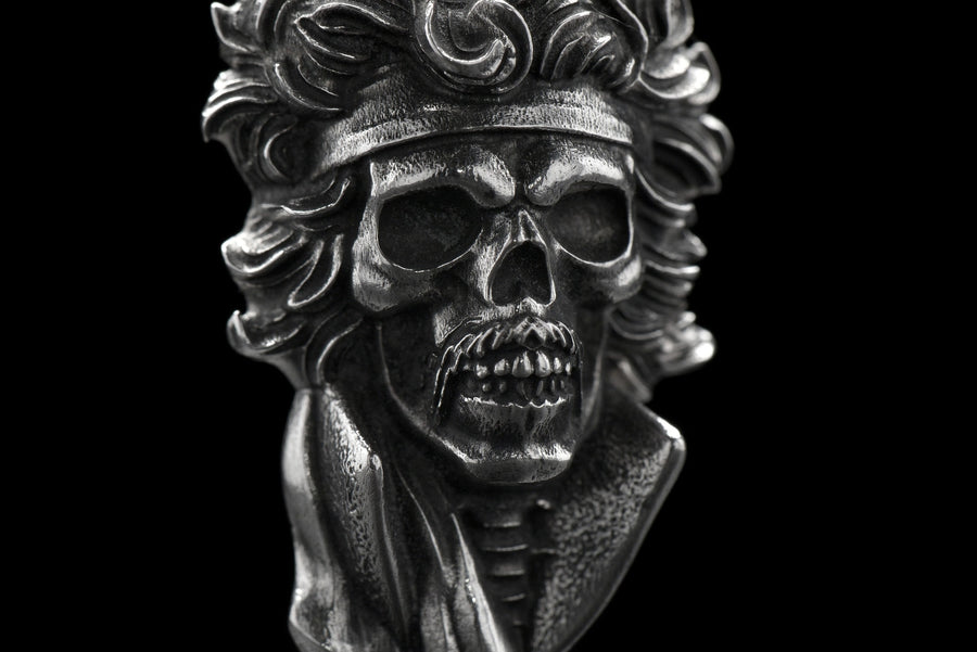 Sterling Silver Jimi Hendrix Skull Pendant: Rock & Roll Jewelry (etsy image id: 6322904685)