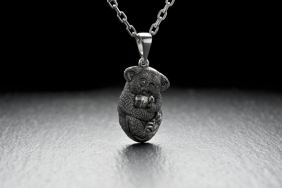 Handmade Sterling Silver Koala Pendant Necklace: Australian Wildlife Jewelry (etsy image id: 4957969322)