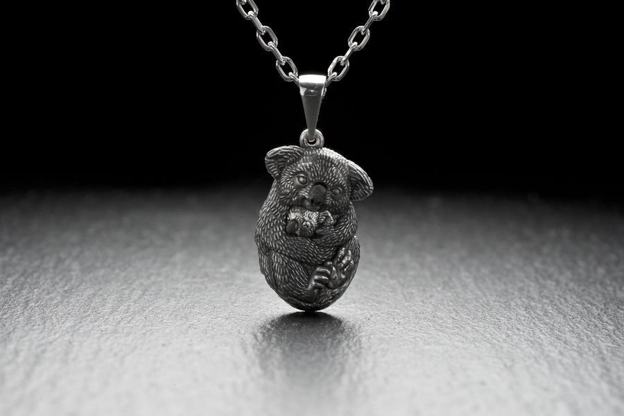 Handmade Sterling Silver Koala Pendant Necklace: Australian Wildlife Jewelry (etsy image id: 4957969322)