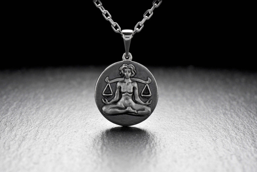 Sterling Silver Libra Pendant Necklace: Handmade Zodiac Jewelry (etsy image id: 4961253694)