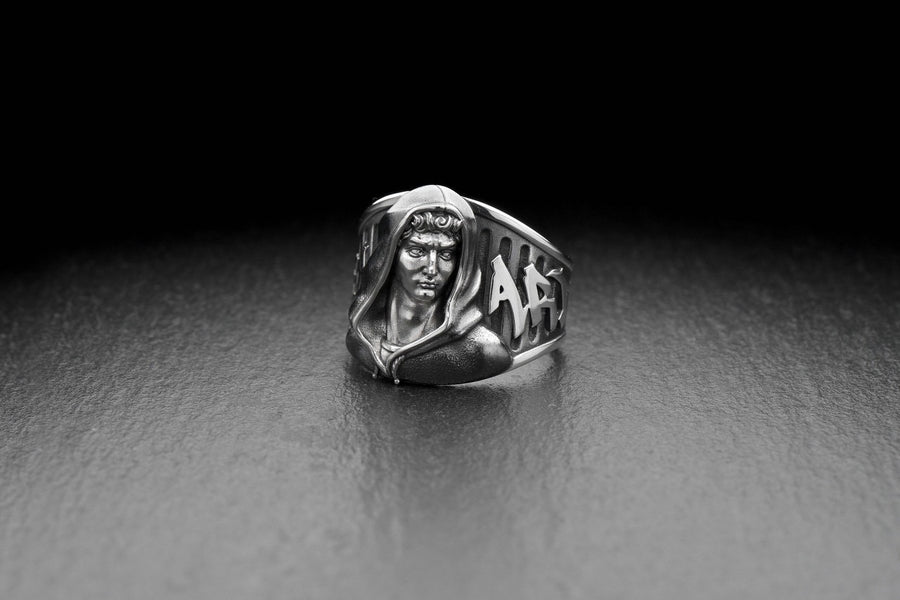 Introducing our stunning Sterling Silver Ring - Modern Head of David, a contemporary interpretation of the iconic symbol from history. (etsy image id: 4975387833)