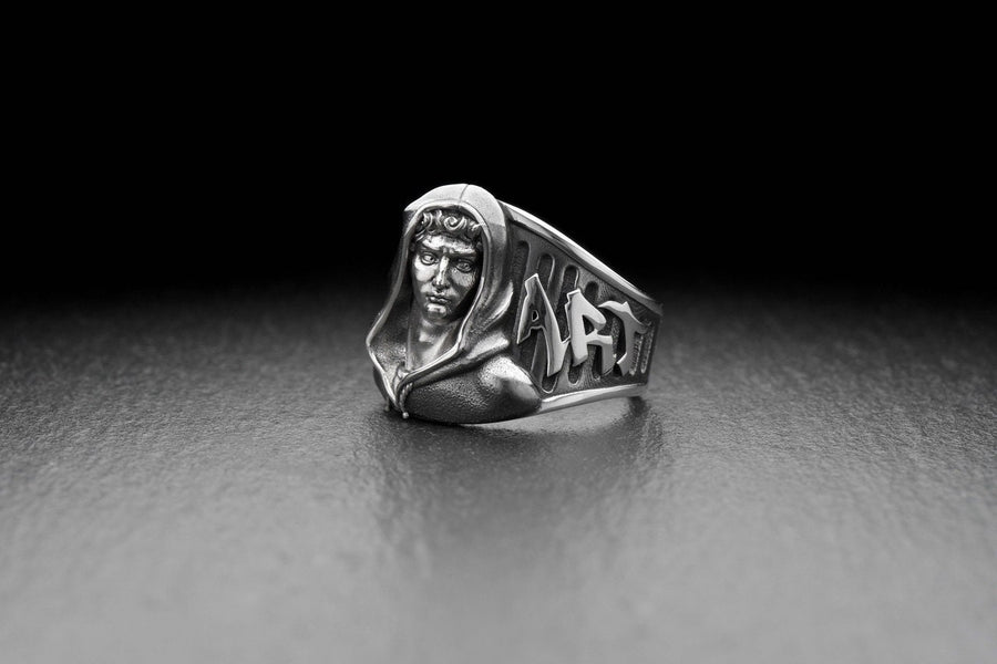 Introducing our stunning Sterling Silver Ring - Modern Head of David, a contemporary interpretation of the iconic symbol from history. (etsy image id: 4975387833)