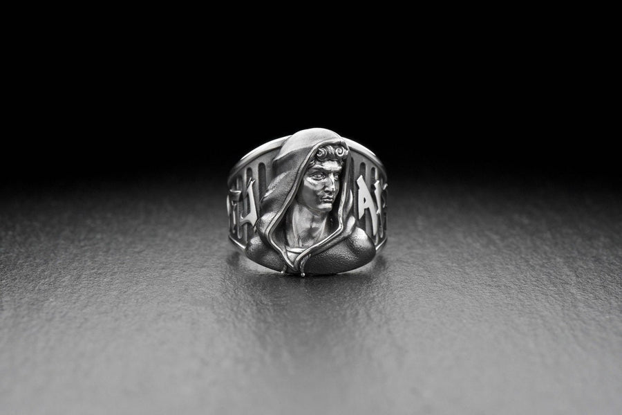 Introducing our stunning Sterling Silver Ring - Modern Head of David, a contemporary interpretation of the iconic symbol from history. (etsy image id: 4975387833)