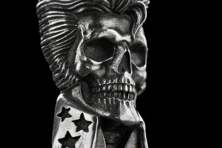 Whether you're a fan of Elvis Presley or simply appreciate the fusion of music and alternative fashion, this Elvis Presley Skull Silver Pendant is sure to make a statement and capture attention. (etsy image id: 4992468757)