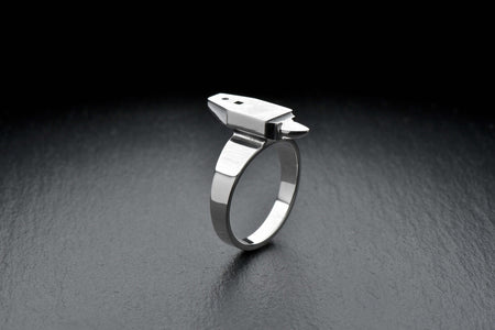 Sterling Silver Anvil Ring: Handmade Mens Signet Jewelry (etsy image id: 4996069106)