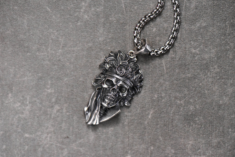 Sterling Silver Jimi Hendrix Skull Pendant: Rock & Roll Jewelry (etsy image id: 6322904685)