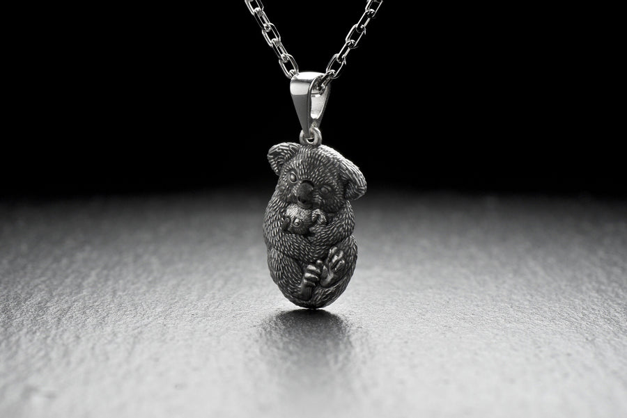 Handmade Sterling Silver Koala Pendant Necklace: Australian Wildlife Jewelry (etsy image id: 4957969322)