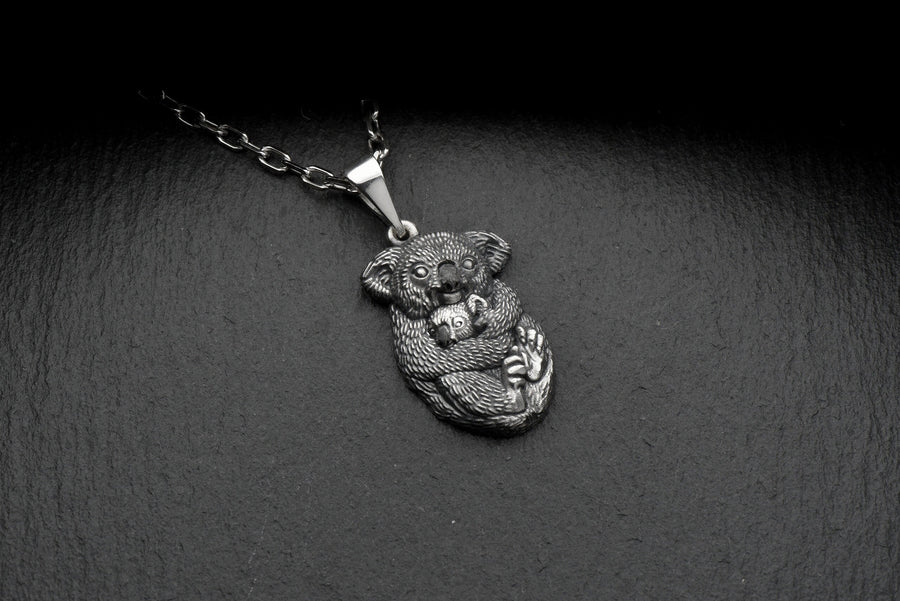 Handmade Sterling Silver Koala Pendant Necklace: Australian Wildlife Jewelry (etsy image id: 4957969322)