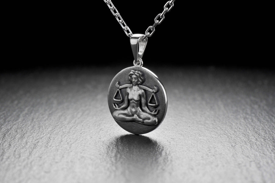 Sterling Silver Libra Pendant Necklace: Handmade Zodiac Jewelry (etsy image id: 4961253694)
