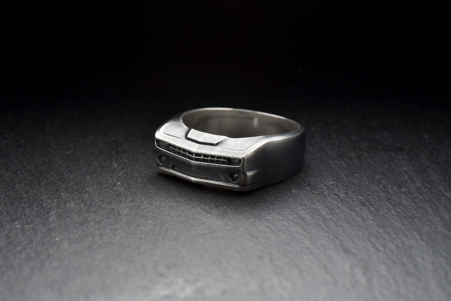 Sterling Silver Chevrolet Camaro Ring: Handmade Car Lover Jewelry (etsy image id: 5010007026)