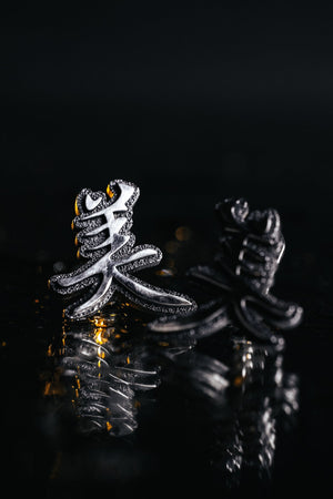 Introducing our exquisite Silver Sterling Earrings "China Hieroglyph Beauty," a captivating fusion of ancient Chinese symbols and contemporary elegance. (etsy image id: 5038043378)