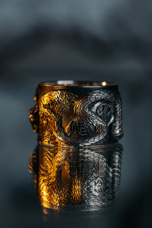 Sterling Silver Chinese Dragon Ring: Handmade Mythology Jewelry (etsy image id: 5038172450)