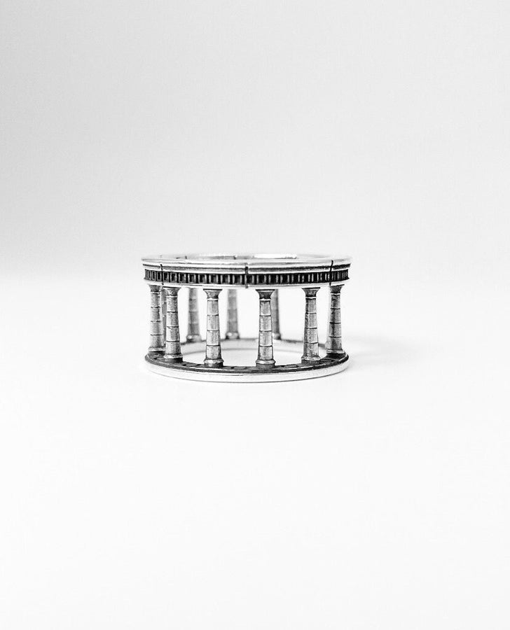 Sterling Silver Column Ring: Handmade Gothic Architecture Jewelry (etsy image id: 5535826380)