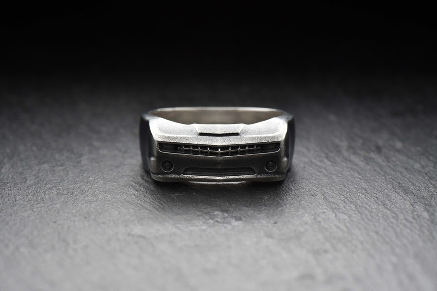 Sterling Silver Chevrolet Camaro Ring: Handmade Car Lover Jewelry (etsy image id: 5010007026)