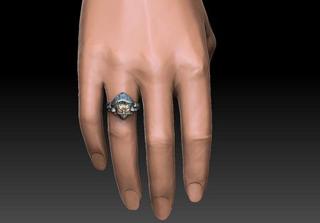 Sterling Silver Alien Mushroom Ring: Handmade Strange Jewelry (etsy image id: 5065293408)