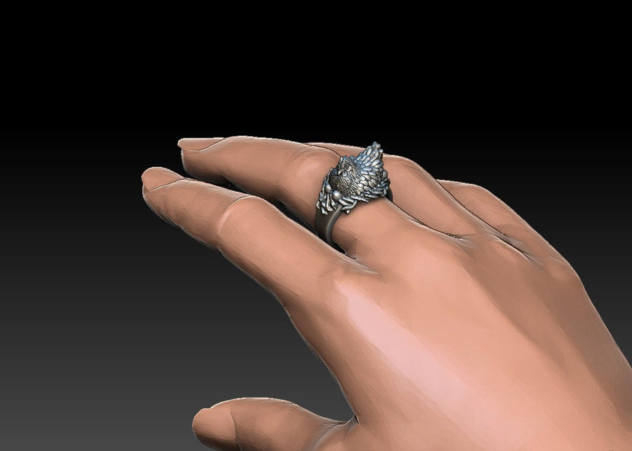 The ring is made of high quality silver and has an adjustable size, so it will fit on any finger. Wear it as an individual decoration or in combination with other accessories. (etsy image id: 4421994449)
