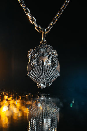 Sterling Silver Geisha Pendant: Handmade Japan Necklace (etsy image id: 5069432137)