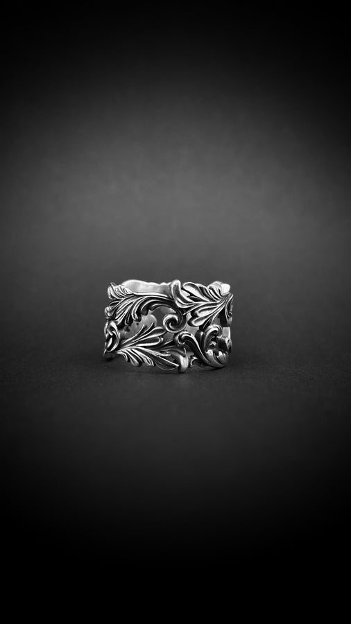 Patterned Sterling Silver Statement Ring: Handmade Art Lover Jewelry (etsy image id: 5092568595)