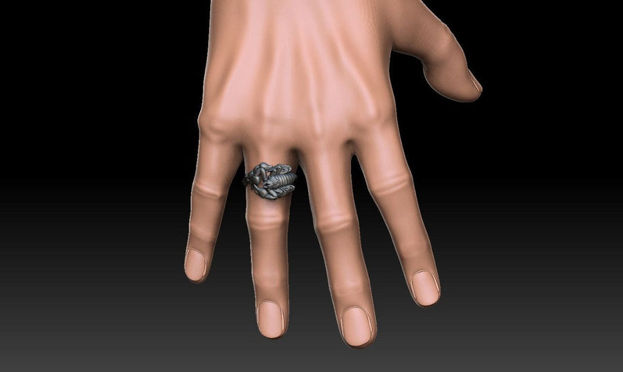 Handmade Sterling Silver Scorpion Ring: Gothic Insect Jewelry (etsy image id: 7339109184)