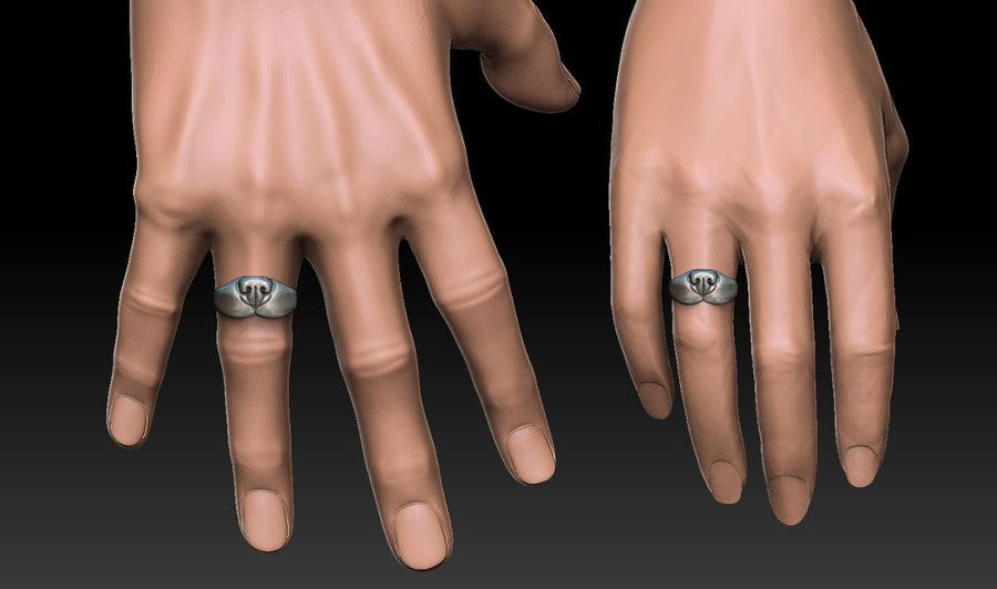 dog lovers	Hundering	dog jewelry	nose ring	silver ring	decoration (etsy image id: 7401785009)