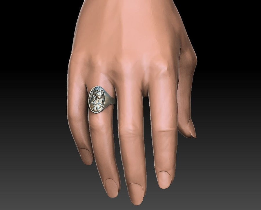 Women jewelry	Alien Jewelry	Ring with alien	ring with ufo	Ufo ring silver	Alien visitor (etsy image id: 7260701734)