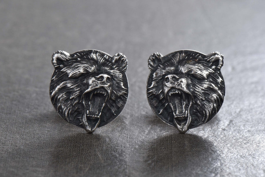 Elevate your style with these handcrafted sterling silver bear cufflinks, designed for those who appreciate both timeless elegance and the rugged spirit of wildlife. Each cufflink captures the strength and grace of the bear, a symbol of confidence, courage, and resilience. (etsy image id: 5749302659)