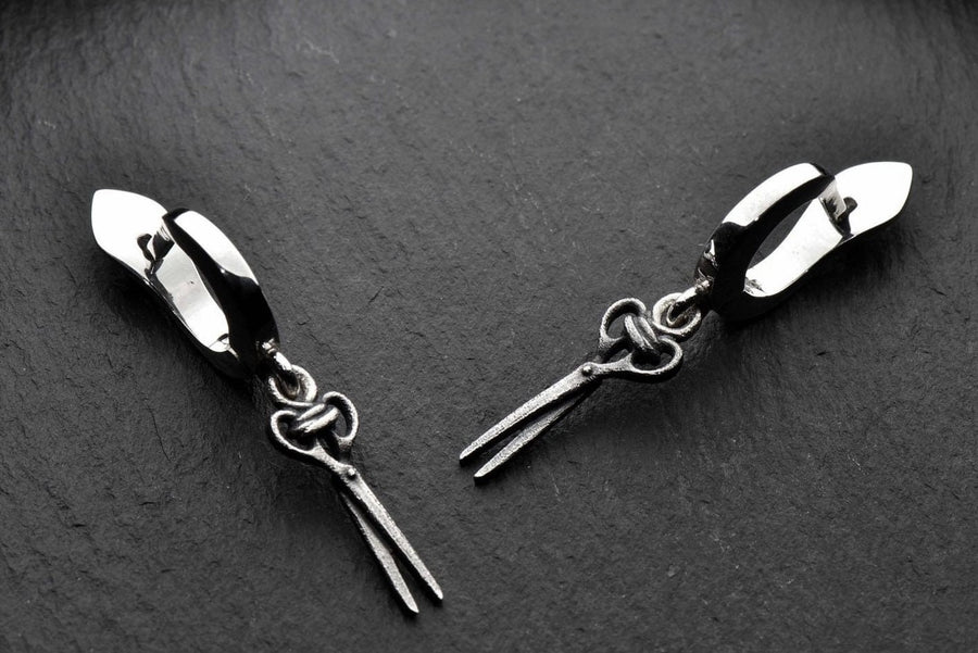 Scissors Silver Earrings – Sterling Silver Dangle Earrings | Minimalist Barber Jewelry Gift for Her (etsy image id: 4842213267)