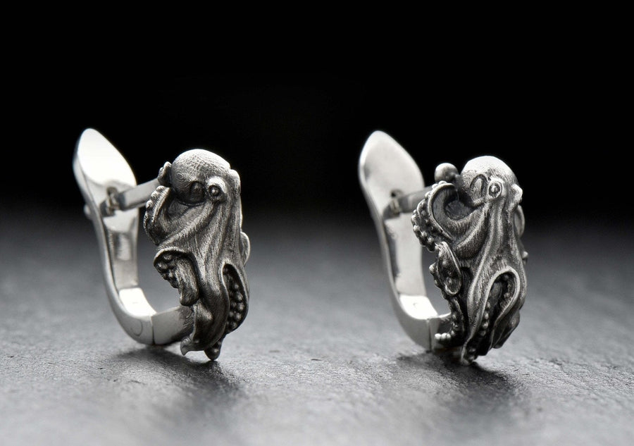 alexfox	alexfoxjewelry	Octopus earrings	earrings	octopus jewelry	earrings	octopus	unique earrings (etsy image id: 4556160718)