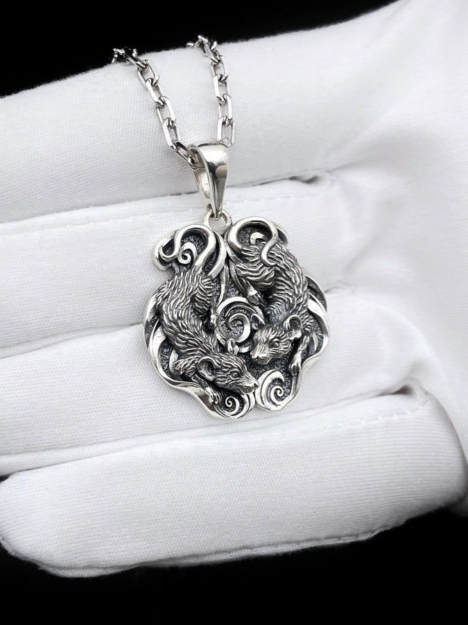 Sterling Silver Mice Pendant, Handmade Animal Lover Necklace (etsy image id: 5479346490)