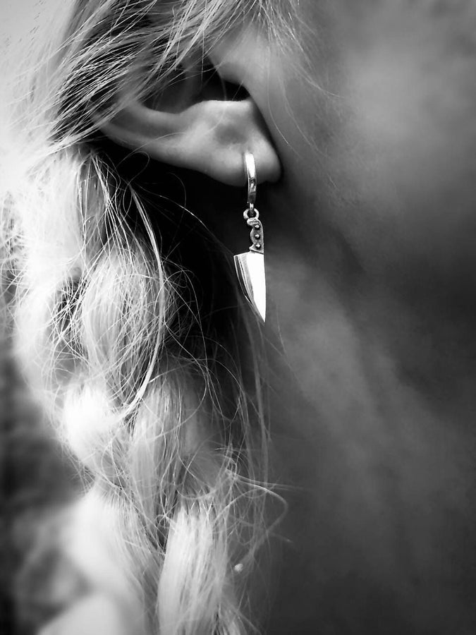 knife earring	knives earrings	knives jewelry	halloween jewelry	horror earrings	silver knives (etsy image id: 4193138557)