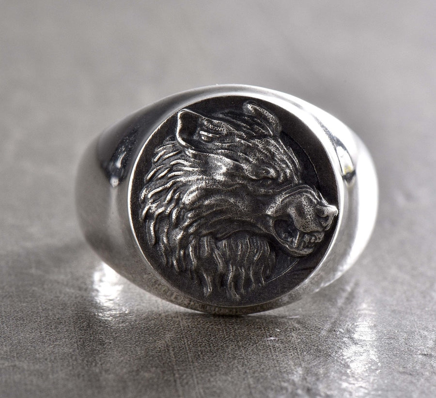 wolf ring	totem	animal jewelry	werewolf	wolf totem	animal ring	silver ring	silver wolf	signet wolf ring	angry wolf ring	wolf	angry wolf	wolf signet (etsy image id: 7244471626)