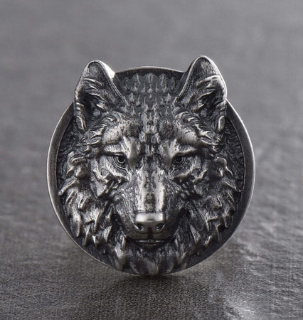 Sterling Silver Wolf Cufflinks: Handmade Rustic Animal Jewelry (etsy image id: 5527662659)