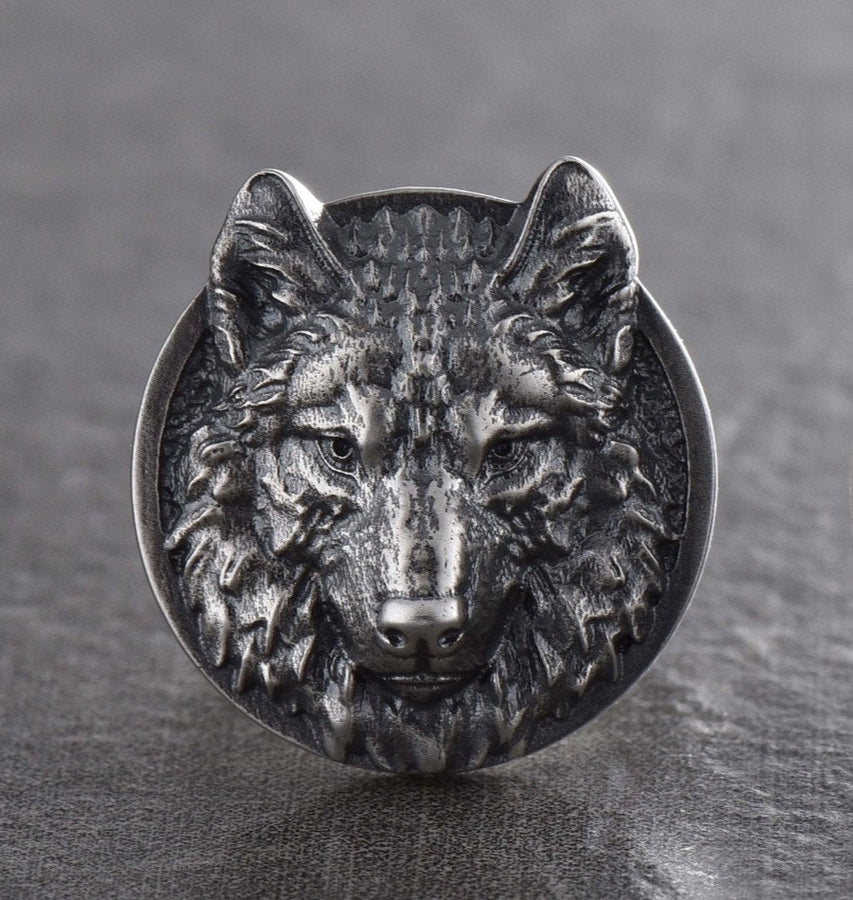 Sterling Silver Wolf Cufflinks: Handmade Rustic Animal Jewelry (etsy image id: 5889096399)