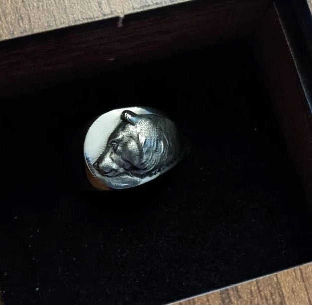 Signet ring	men's jewelry	silver signet ring	animal silver ring	signet silver ring	men ring	men jewelry	jewelry for men (etsy image id: 4122431055)