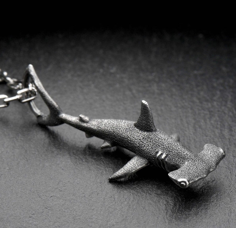 shark silver pendant	tooth necklace	Hammerhead Shark	animal pendant	animal jewelry	silver pendant	Silver necklace (etsy image id: 7181038828)