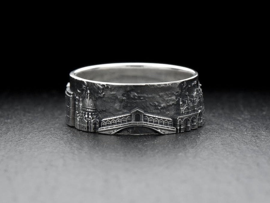 Venice Cityscape, Venice ring, Vintage Venice ring, Venice Skyline ring, Italian jewelry souvenir, Grand Canalazzo memory, Venice souvenir, Cityscape ring, Venice skyscape, Architecture jewelry, Italy lover gift, Venice landmarks, Venice watch places (etsy image id: 7262011404)