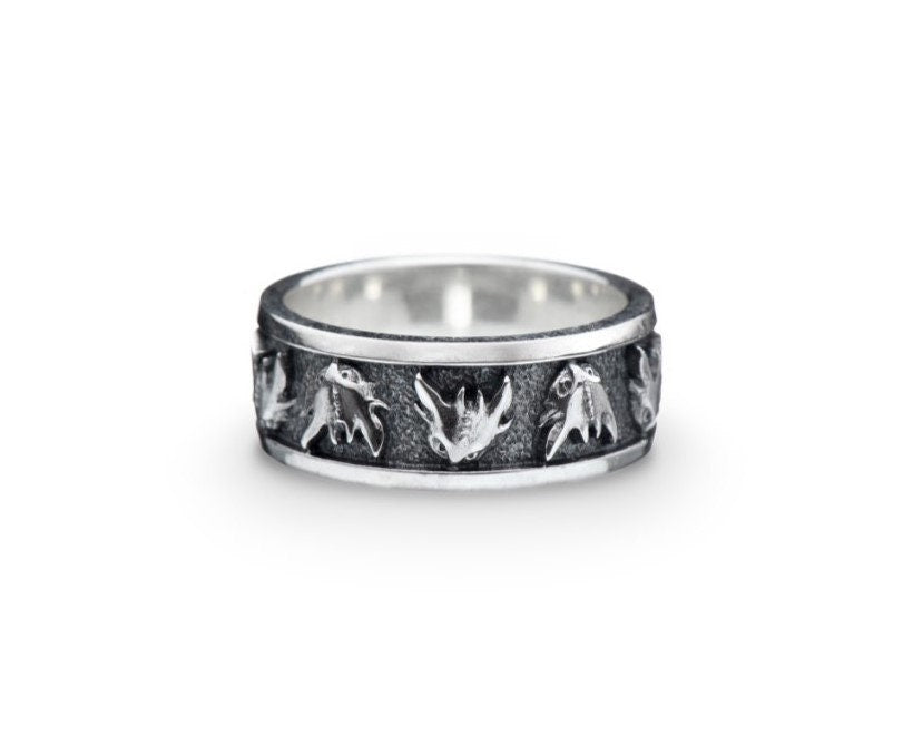 Sterling Silver Dragon Ring: Handmade Fantasy Jewelry (etsy image id: 4761013510)