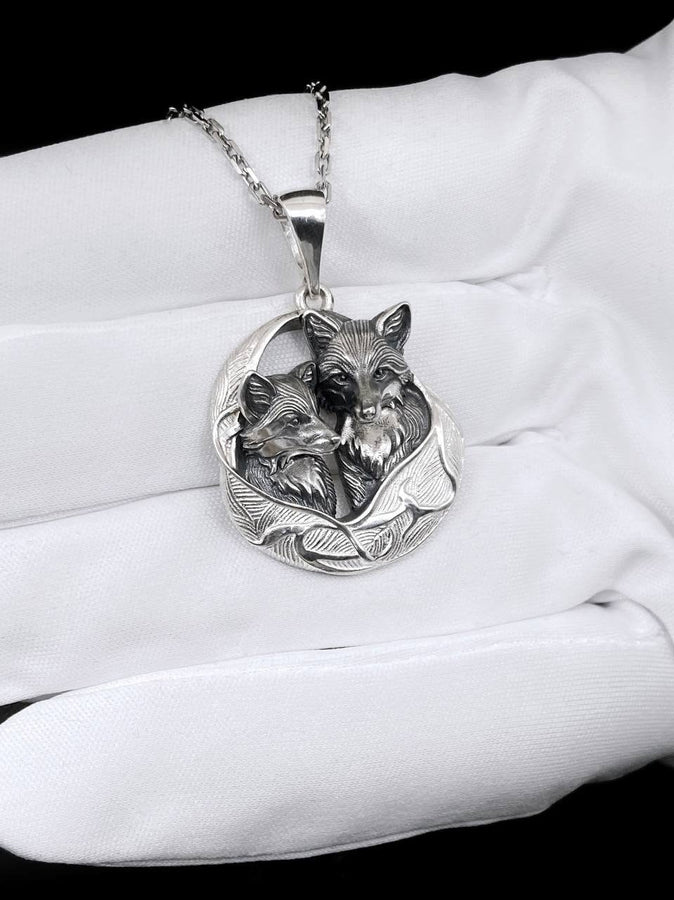 Sterling Silver Fox Pendant: Whimsical Animal Necklace (etsy image id: 5554810366)