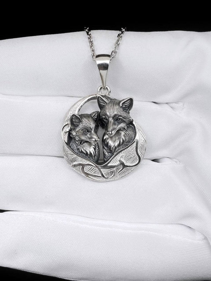 Sterling Silver Fox Pendant: Whimsical Animal Necklace (etsy image id: 5554810366)