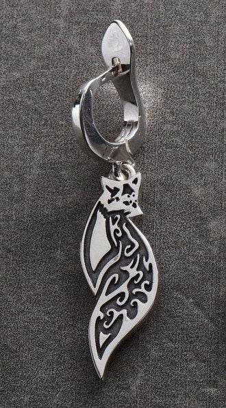 Sterling Silver Celtic Fox Earrings: Animal Lover Jewelry (etsy image id: 5567351989)