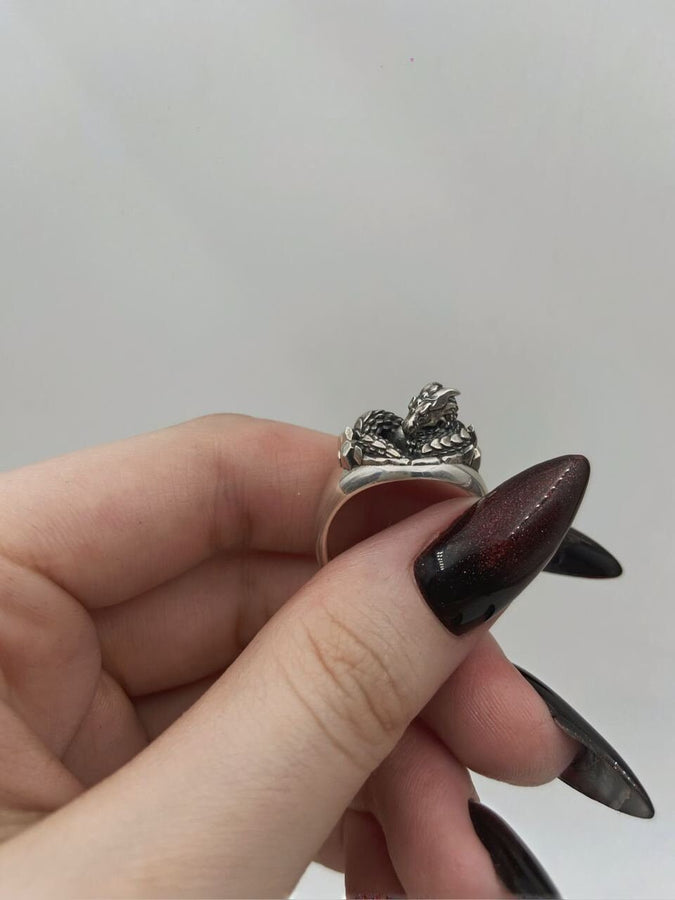 dragon ring	dragon jewelry	dragon ring women	bague dragon	house of dragon	dragon house	house of the (etsy image id: 4200571704)